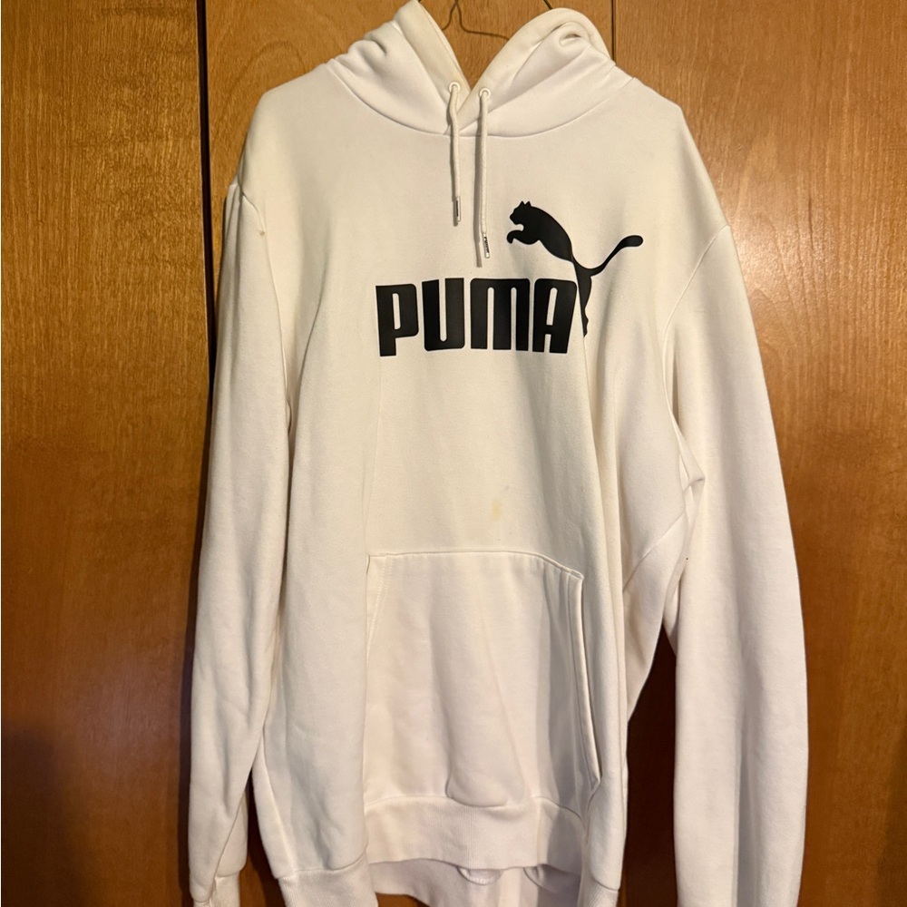 PUMA Men's Classic White Hoodie